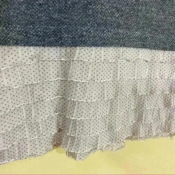 ODDY Gray Layered Tiered Polkadot Pullover Sweater - Picture 6 of 12